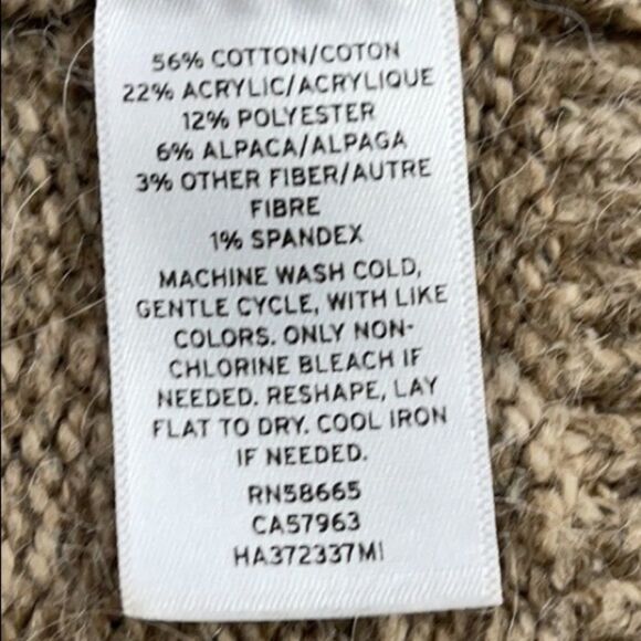 Halogen Alpaca Blend Open Front Long Cardigan Sweater - Picture 4 of 4